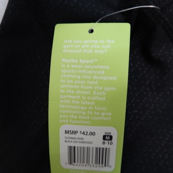 NWT Marika sport Leggings Medium 8-10 Black‎ - Picture 7 of 15
